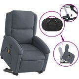 vidaXL Masažni naslonjač na podizanje tamnosivi baršunasti | shoptok.hr