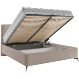 CARRYHOME OBLAZINJENA POSTELJA 140 cm x 200 cm , tekstil svetlo rjava | Shoptok.si
