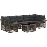  Sjedeća garnitura za vrt 8 kom. Siva i tamno siva poliratan 100 x 55 x 73 cm | shoptok.hr