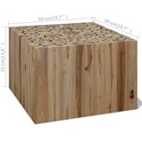 Stolić za kavu od prave tikovine 50 x 50 x 35 cm | Eponuda.ba