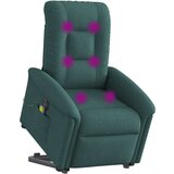 Maison Chic Električni masažni naslanjač - Relax naslanjač s funkcijo vstajanja temno zelen, (22062117) | Shoptok.si
