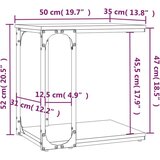 vidaXL Bočni stolić boja hrasta 50 x 35 x 52 cm od konstruiranog drva | shoptok.hr
