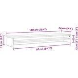 Stalak za monitor boja betona 100x24x13 cm konstruirano drvo | shoptok.hr