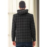 Dewberry K7532 MEN'S COAT-PLAID BLACK-1 | Shoptok.si
