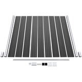  Set panela za ogradu WPC 1484 x (105 - 186) cm crni | shoptok.hr