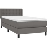  s oprugama i madracem sivi 90 x 200 cm od umjetne kože | shoptok.hr