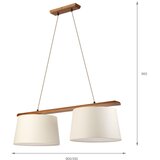 Luster na sajli AIDA 2xE27/15W/230V prečnik 35 cm hrast/krem | Eponuda.com