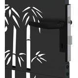  Vrtna vrata 85 x 125 cm Crna Može se zaključati | shoptok.hr