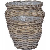  Košarica za saksije s pohranom 2 pcs Siva Lacak ratan | Eponuda.com
