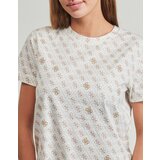 Guess Majice s kratkimi rokavi 4G RHOMBUS STUDS Bež | Shoptok.si