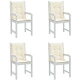  Jastuci za vrtne stolice 4 kom krem 100 x 50 x 2 cm od tkanine | Eponuda.com