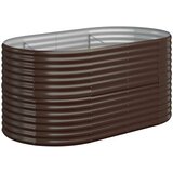 vidaXL visoka greda iz prašno premazanega jekla 152x80x68 cm rjava | Shoptok.si