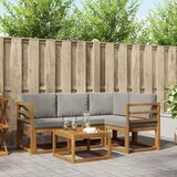  Set vanjskih sofa 5 kom. Prirodna i svjetlosiva | shoptok.hr