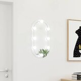  Ogledalo s LED svjetlima 60 x 30 cm stakleno ovalno | shoptok.hr