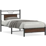 vidaXL Posteljni okvir brez vzmetnice hrast 90x190 cm inženirski les | Shoptok.si
