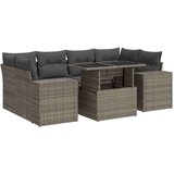 vidaXL 7-dijelni set vrtnih sofa sivi od poliratana | shoptok.hr