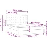  Postelja z dodatnim prostorom za shranjevanje in vzmetnico Bela, (5000105380) | Shoptok.si