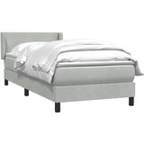 Box Spring krevet s madracem svijetlo sivi 80x220 cm samt | shoptok.hr
