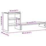 vidaXL Stojalo za monitor z organizatorjem črna inženirski les | Shoptok.si