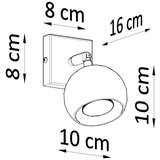  Sollux SL.0443 - Zidno spot svetlo OCULARE 1xGU10/10W/230V | Eponuda.com