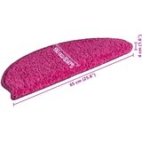  Prostirke za stepenice 15 kom 65x21x4 cm ružičaste poluokrugle velike | shoptok.hr