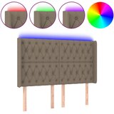  LED uzglavlje smeđesivo 147 x 16 x 118/128 cm od tkanine | shoptok.hr