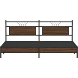 Metalni okvir kreveta bez madraca smeđa boja hrasta 193x203 cm | shoptok.hr