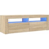  TV ormarić s LED svjetlima boja hrasta sonome 120 x 35 x 40 cm Smeđa | Shoptok.si