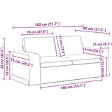  Set sofe 2 pcs Crna 182 x 80 x 82 cm tkanina | shoptok.hr