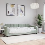 vidaXL Raztegljiva postelja svetlo siva 80x200 cm žamet Cene