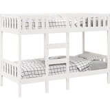 Krevet na kat bijeli 90 x 190 cm od masivne borovine | Eponuda.com