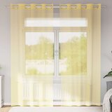 Voile zavjese s ušicama 2 kom žute | shoptok.hr