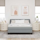  Krevet s opruga kutije Svjetlosiva 140 x 200 cm tkanina | shoptok.hr