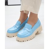 Resti Blue lacquered moccasins for women Noppel | shoptok.hr