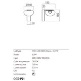 Redo 01-3242 - LED zidno svetlo SINCLAIR LED/6,5W/230V CRI 93 IP21 crno | Eponuda.com