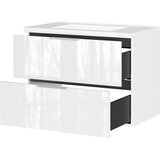 Germania Bijeli zidni ormarić za ispod umivaonika u sjajnom dekoru 81x61 cm Celano – | shoptok.hr