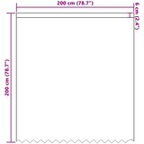  Čipkasta zavjesa sa zavjesama Bijelo 200 x 200 cm Poliester | shoptok.hr