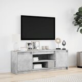 TV ormarić s LED svjetlima boja betona 139,5x34x50 cm drveni | shoptok.hr