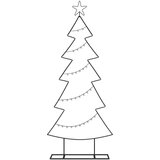 vidaXL Kovinsko božično drevesce z stojalom Črna 150 cm Jeklo | Shoptok.si