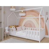  Dječji krevet House 80x160 s ogradom i okvirom D8 | shoptok.hr