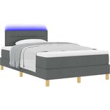  Krevet s podijem s madracem i LED tamno sivi 120x200 cm tkanina | shoptok.hr