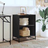 vidaXL Knjižna omara črna 60x35x76 cm inženirski les | Shoptok.si
