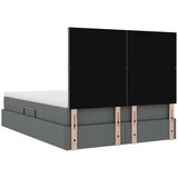  Krevet s od storage Tamno siva 140 x 190 cm Lažna koža | shoptok.hr