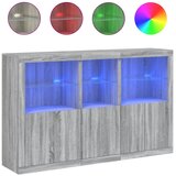  Komoda s LED svjetlima boja sivog hrasta 162x37x100 cm | shoptok.hr