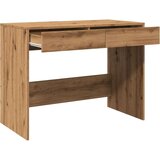  pisalna miza z 2 predaloma, inženirski les, artisan hrast, 101x50x76,5 cm | Shoptok.si