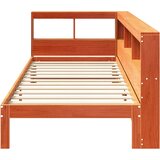  Knjižna postelja brez ležišča vošč. rjava 90x200 cm borovina, (21792407) | Shoptok.si