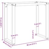  Noge za blagovaonski stol O-oblika 80x40x73 cm čelik | shoptok.hr
