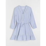 Sinsay Mini babydoll haljina s viskozom i dodatkom lana | shoptok.hr