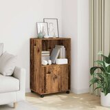 Ormarić s kotačima boja staro drva 55x40x91cm konstruirano drvo | shoptok.hr