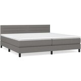  Krevet s oprugama i madracem tamnosivi 200 x 200 cm od tkanine | shoptok.hr